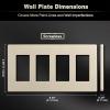 imageBESTTEN 4 Gang Champagne Gold Screwless Wall Plate Decorator Outlet Cover Decor Switch Plate H469 x W835
