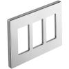 imageBESTTEN 3 Gang Silver Screwless Wall Plate Decorator Outlet Cover Decor Switch Plate H469 x W654
