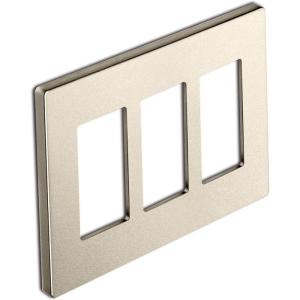 image3 Gang Champagne Gold Screwless Wall Plate