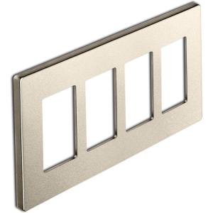 imageBESTTEN 4 Gang Champagne Gold Screwless Wall Plate Decorator Outlet Cover Decor Switch Plate H469 x W835