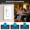 image:imageBESTTEN 12 Pack Super Slim Dimmer Light Switch Single Pole or 3 Way Dimmable Switch Quiet Rocker Max 300W LED CFL 600W Incandescent Screwless Wall Plate Included ETL Listed White12