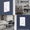 image:imageBESTTEN 1Gang Screwless Decorator Wall Plate Cover Gloss Snow White Decorative Outlet Cover Single Decor Light Switch Face Plate 100PKGloss Snow White