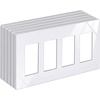 image:imageBESTTEN 1Gang Screwless Decorator Wall Plate Cover Gloss Snow White Decorative Outlet Cover Single Decor Light Switch Face Plate 100PKGloss Snow White
