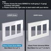 image:imageBESTTEN 1Gang Screwless Decorator Wall Plate Cover Gloss Snow White Decorative Outlet Cover Single Decor Light Switch Face Plate 100PKGloss Snow White