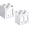 image:imageBESTTEN 1Gang Screwless Decorator Wall Plate Cover Gloss Snow White Decorative Outlet Cover Single Decor Light Switch Face Plate 100PKGloss Snow White