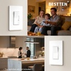 image:imageBESTTEN 1Gang Screwless Decorator Wall Plate Cover Gloss Snow White Decorative Outlet Cover Single Decor Light Switch Face Plate 100PKGloss Snow White
