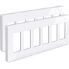 image:imageBESTTEN 1Gang Screwless Decorator Wall Plate Cover Gloss Snow White Decorative Outlet Cover Single Decor Light Switch Face Plate 100PKGloss Snow White