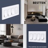 image:imageBESTTEN 1Gang Screwless Decorator Wall Plate Cover Gloss Snow White Decorative Outlet Cover Single Decor Light Switch Face Plate 100PKGloss Snow White