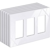 image:imageBESTTEN 1Gang Screwless Decorator Wall Plate Cover Gloss Snow White Decorative Outlet Cover Single Decor Light Switch Face Plate 100PKGloss Snow White