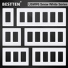 image:imageBESTTEN 1Gang Screwless Decorator Wall Plate Cover Gloss Snow White Decorative Outlet Cover Single Decor Light Switch Face Plate 100PKGloss Snow White
