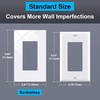 image:imageBESTTEN 1Gang Screwless Decorator Wall Plate Cover Gloss Snow White Decorative Outlet Cover Single Decor Light Switch Face Plate 100PKGloss Snow White