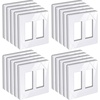 image:imageBESTTEN 1Gang Screwless Decorator Wall Plate Cover Gloss Snow White Decorative Outlet Cover Single Decor Light Switch Face Plate 100PKGloss Snow White