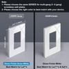 image:imageBESTTEN 1Gang Screwless Decorator Wall Plate Cover Gloss Snow White Decorative Outlet Cover Single Decor Light Switch Face Plate 100PKGloss Snow White