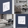 image:imageBESTTEN 1Gang Screwless Decorator Wall Plate Cover Gloss Snow White Decorative Outlet Cover Single Decor Light Switch Face Plate 100PKGloss Snow White