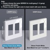 image:imageBESTTEN 1Gang Screwless Decorator Wall Plate Cover Gloss Snow White Decorative Outlet Cover Single Decor Light Switch Face Plate 100PKGloss Snow White