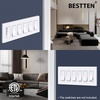 image:imageBESTTEN 1Gang Screwless Decorator Wall Plate Cover Gloss Snow White Decorative Outlet Cover Single Decor Light Switch Face Plate 100PKGloss Snow White