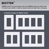 image:imageBESTTEN 1Gang Screwless Decorator Wall Plate Cover Gloss Snow White Decorative Outlet Cover Single Decor Light Switch Face Plate 100PKMatte Snow White