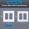image:imageBESTTEN 1Gang Screwless Decorator Wall Plate Cover Gloss Snow White Decorative Outlet Cover Single Decor Light Switch Face Plate 100PKMatte Snow White