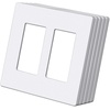 image:imageBESTTEN 1Gang Screwless Decorator Wall Plate Cover Gloss Snow White Decorative Outlet Cover Single Decor Light Switch Face Plate 100PKMatte Snow White