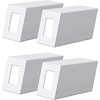 image:imageBESTTEN 1Gang Screwless Decorator Wall Plate Cover Gloss Snow White Decorative Outlet Cover Single Decor Light Switch Face Plate 100PKMatte Snow White