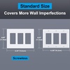 image:imageBESTTEN 1Gang Screwless Decorator Wall Plate Cover Gloss Snow White Decorative Outlet Cover Single Decor Light Switch Face Plate 100PKMatte Snow White