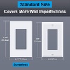 image:imageBESTTEN 1Gang Screwless Decorator Wall Plate Cover Gloss Snow White Decorative Outlet Cover Single Decor Light Switch Face Plate 100PKMatte Snow White