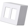 image:imageBESTTEN 1Gang Screwless Decorator Wall Plate Cover Gloss Snow White Decorative Outlet Cover Single Decor Light Switch Face Plate 100PKMatte Snow White