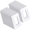 image:imageBESTTEN 1Gang Screwless Decorator Wall Plate Cover Gloss Snow White Decorative Outlet Cover Single Decor Light Switch Face Plate 100PKGloss Snow White