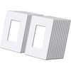 image:imageBESTTEN 1Gang Screwless Decorator Wall Plate Cover Gloss Snow White Decorative Outlet Cover Single Decor Light Switch Face Plate 100PKMatte Snow White