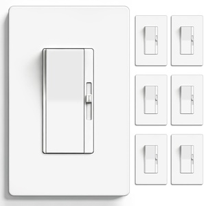 image:imageBESTTEN 12 Pack Super Slim Dimmer Light Switch Single Pole or 3 Way Dimmable Switch Quiet Rocker Max 300W LED CFL 600W Incandescent Screwless Wall Plate Included ETL Listed White6