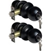 image:imageBESTTEN 5 Pack Door Knob with Lock and Key Keyed Different Entry Door Knob for Entrance and Front Door Matte BlackMatte Black