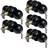 image:imageBESTTEN 5 Pack Door Knob with Lock and Key Keyed Different Entry Door Knob for Entrance and Front Door Matte BlackMatte Black
