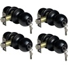 image:imageBESTTEN 5 Pack Door Knob with Lock and Key Keyed Different Entry Door Knob for Entrance and Front Door Matte BlackMatte Black