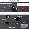 image:imageBESTTEN 5 Pack Door Knob with Lock and Key Keyed Different Entry Door Knob for Entrance and Front Door Matte BlackMatte Black