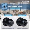 image:imageBESTTEN 5 Pack Door Knob with Lock and Key Keyed Different Entry Door Knob for Entrance and Front Door Matte BlackMatte Black