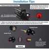 image:imageBESTTEN 5 Pack Door Knob with Lock and Key Keyed Different Entry Door Knob for Entrance and Front Door Matte BlackMatte Black