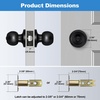 image:imageBESTTEN 5 Pack Door Knob with Lock and Key Keyed Different Entry Door Knob for Entrance and Front Door Matte BlackMatte Black