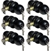 image:imageBESTTEN 5 Pack Door Knob with Lock and Key Keyed Different Entry Door Knob for Entrance and Front Door Matte BlackMatte Black