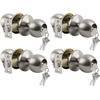 image:imageBESTTEN 5 Pack Door Knob with Lock and Key Keyed Different Entry Door Knob for Entrance and Front Door Matte BlackSatin Nickel