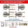 image:imageBESTTEN 5 Pack Door Knob with Lock and Key Keyed Different Entry Door Knob for Entrance and Front Door Matte BlackSatin Nickel