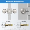 image:imageBESTTEN 5 Pack Door Knob with Lock and Key Keyed Different Entry Door Knob for Entrance and Front Door Matte BlackSatin Nickel