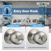 image:imageBESTTEN 5 Pack Door Knob with Lock and Key Keyed Different Entry Door Knob for Entrance and Front Door Matte BlackSatin Nickel