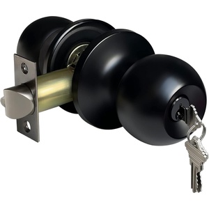 image:imageBESTTEN 5 Pack Door Knob with Lock and Key Keyed Different Entry Door Knob for Entrance and Front Door Matte BlackMatte Black